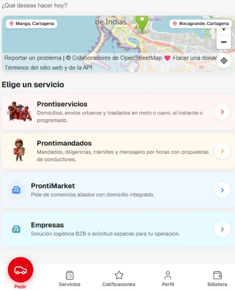 Prontiapp Servicios - Registrate en www.prontiapp.com.co