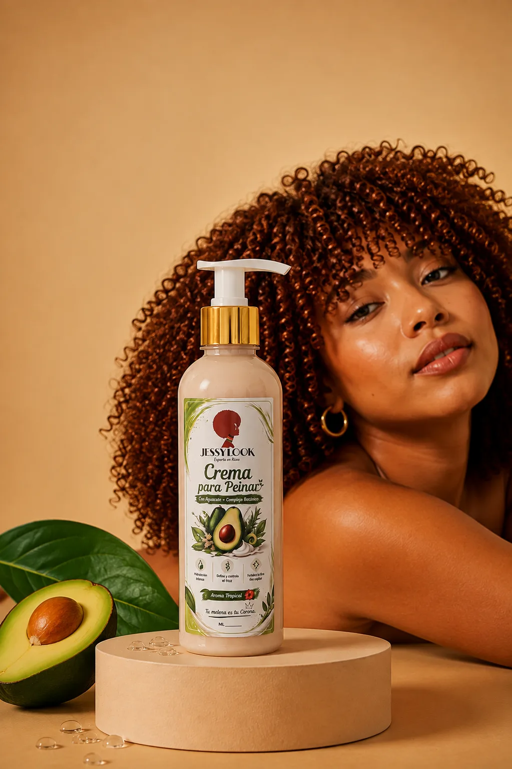 Crema para peinar aguacate
