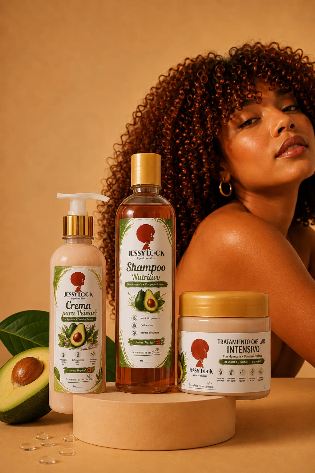 Kit capilar para cabello afro rizado