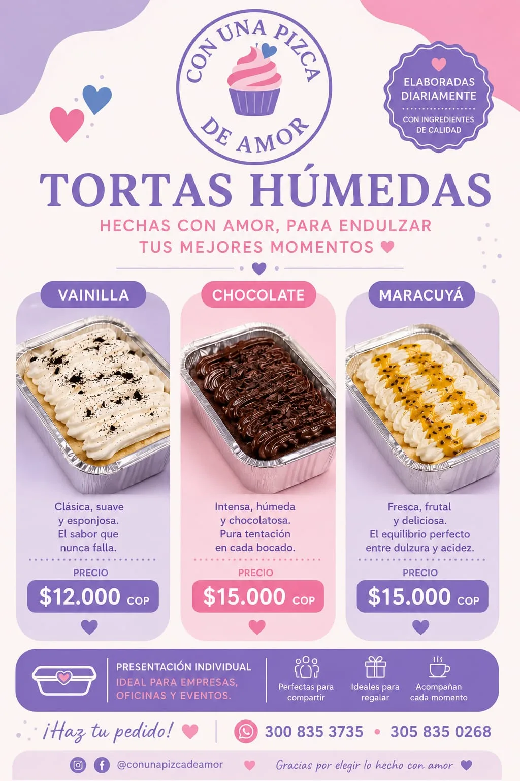 tortas húmedas